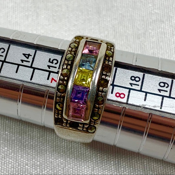Multi stone ring, size 7.5 - Picture 4 of 6